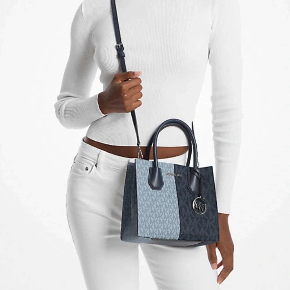 Michael Kors Blue and Black Women's Bag